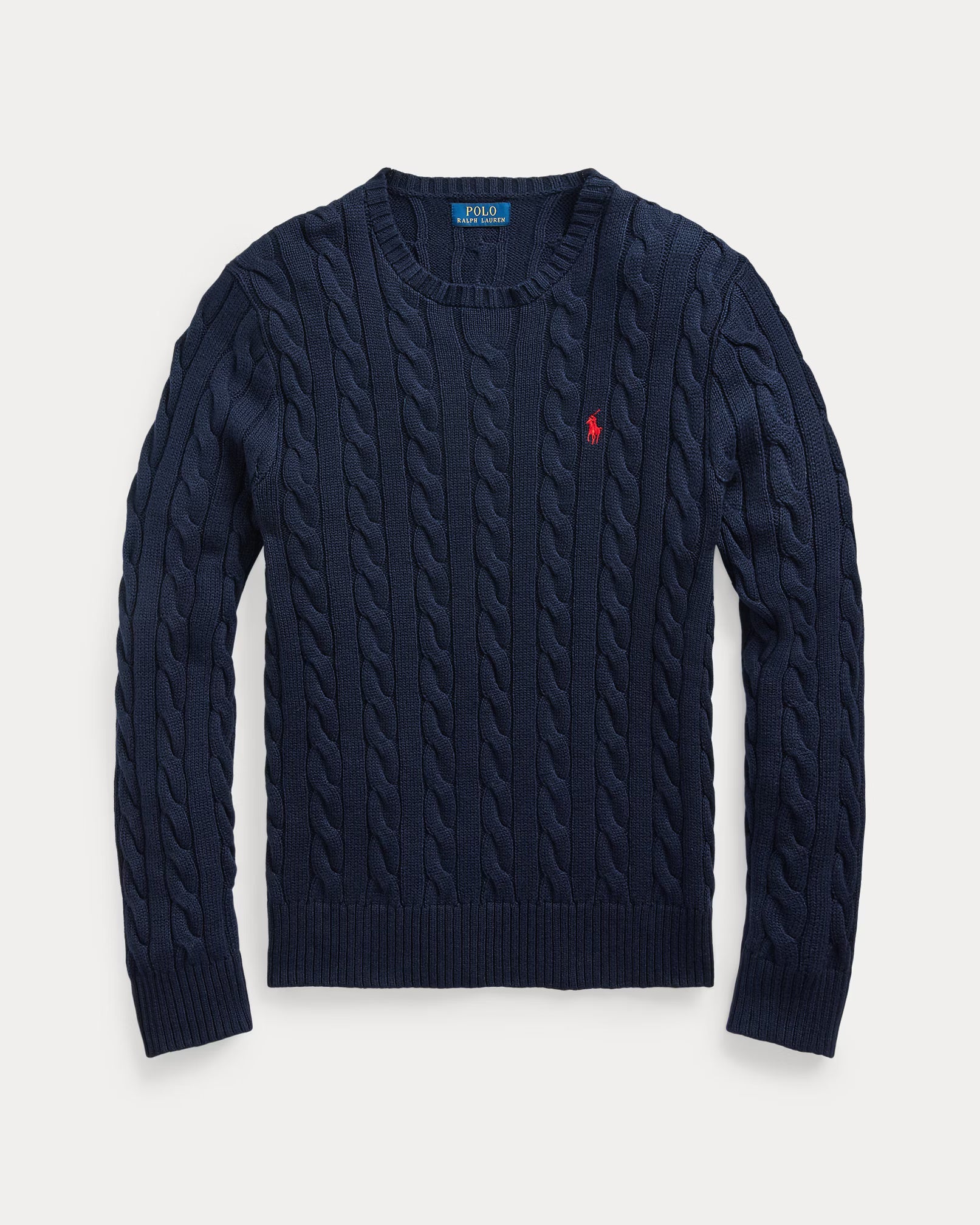 Cable knit cotton sweater