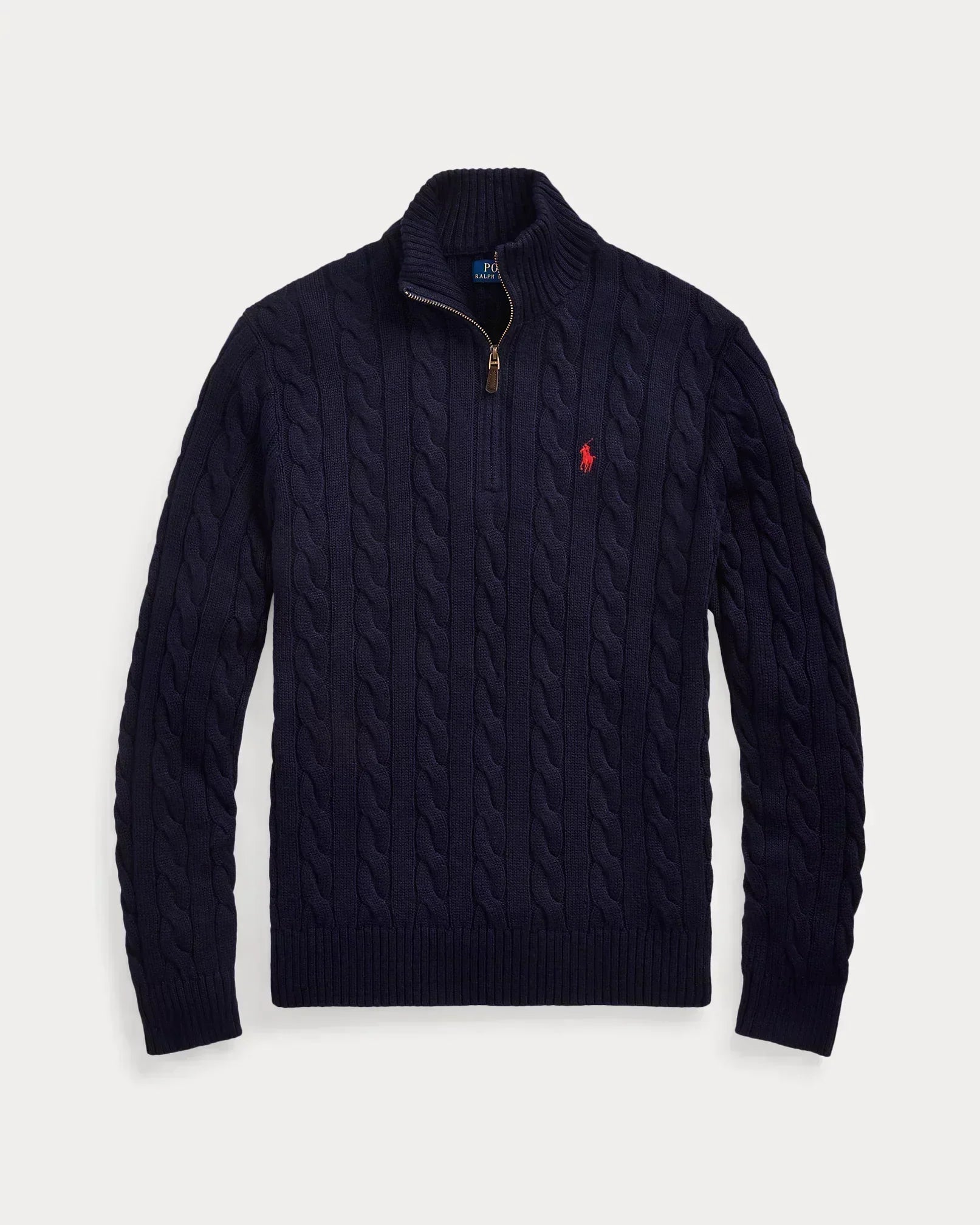 Zip-up sweater in twisted cotton