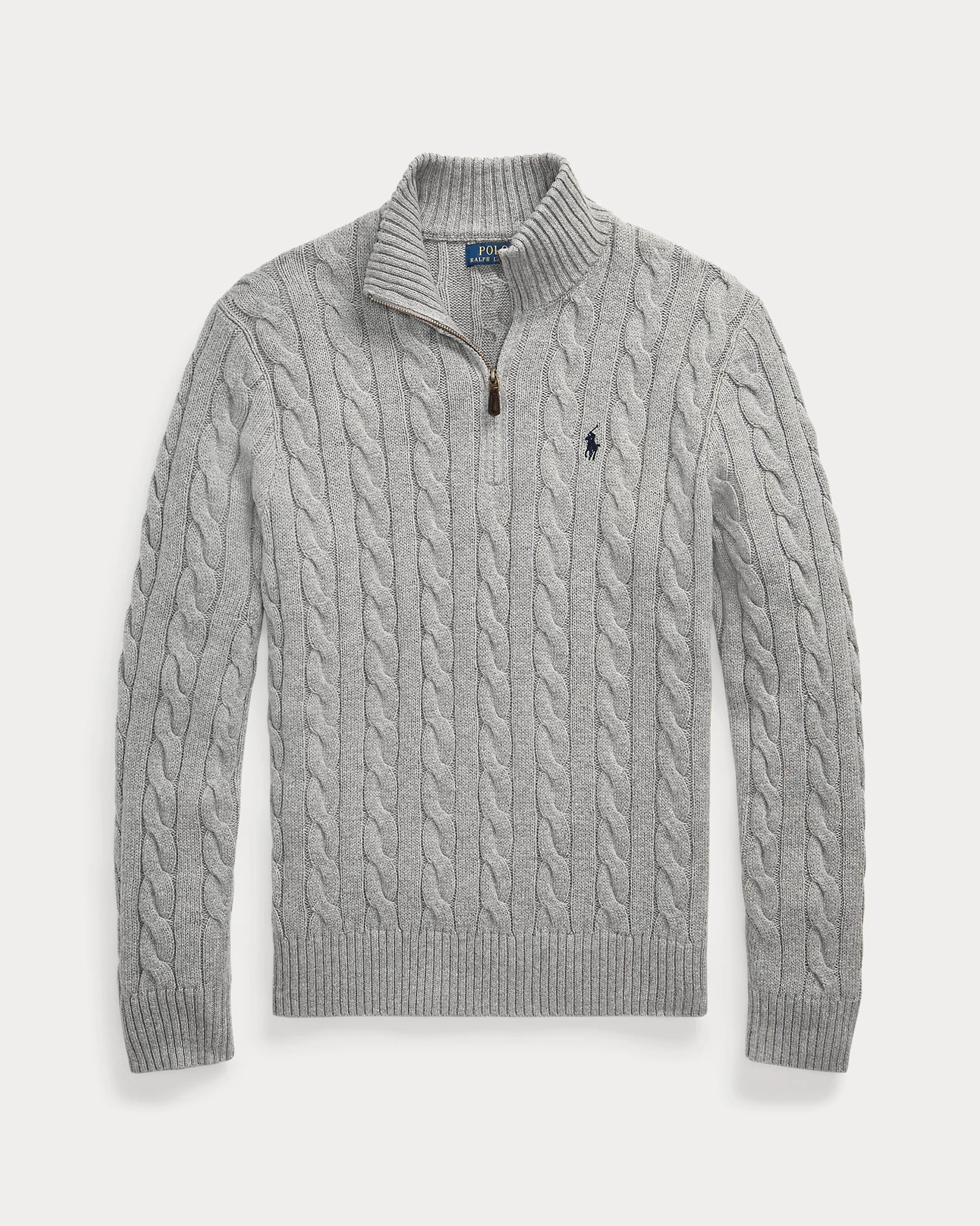 Zip-up sweater in twisted cotton