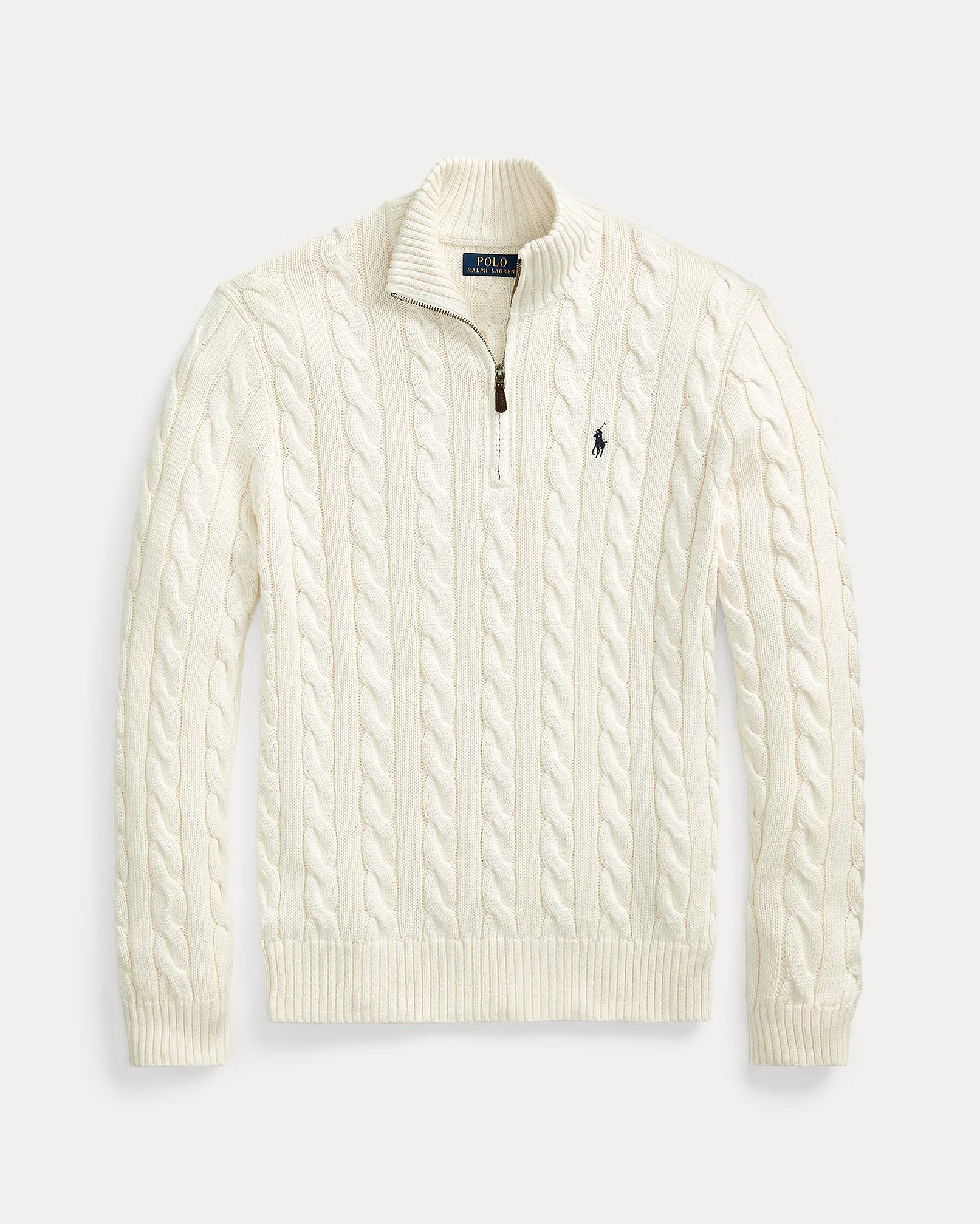 Zip-up sweater in twisted cotton