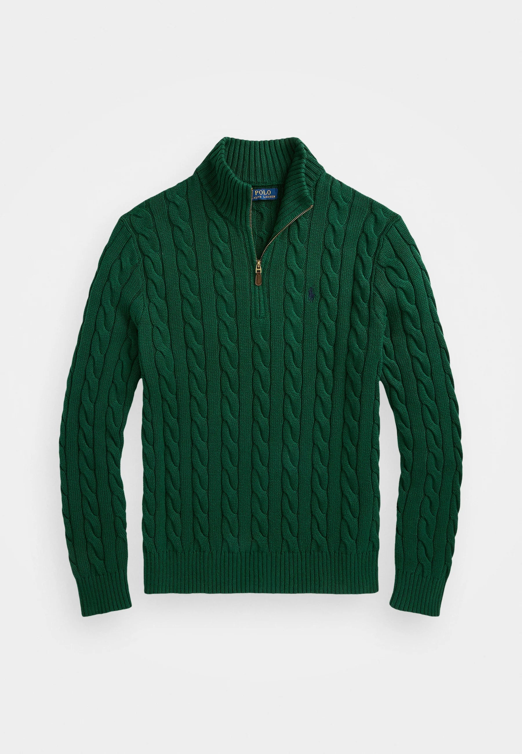 Zip-up sweater in twisted cotton
