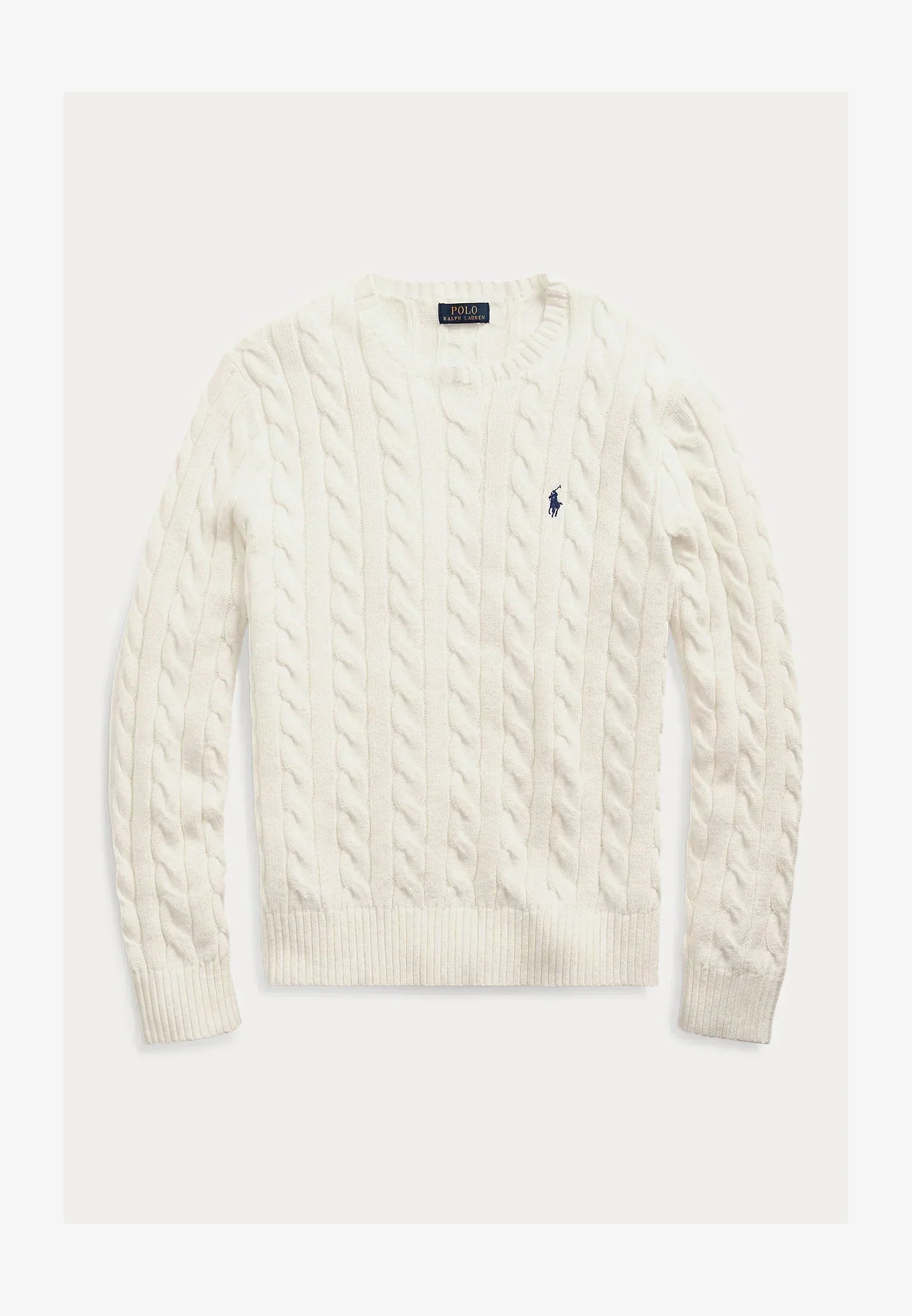Cable knit cotton sweater