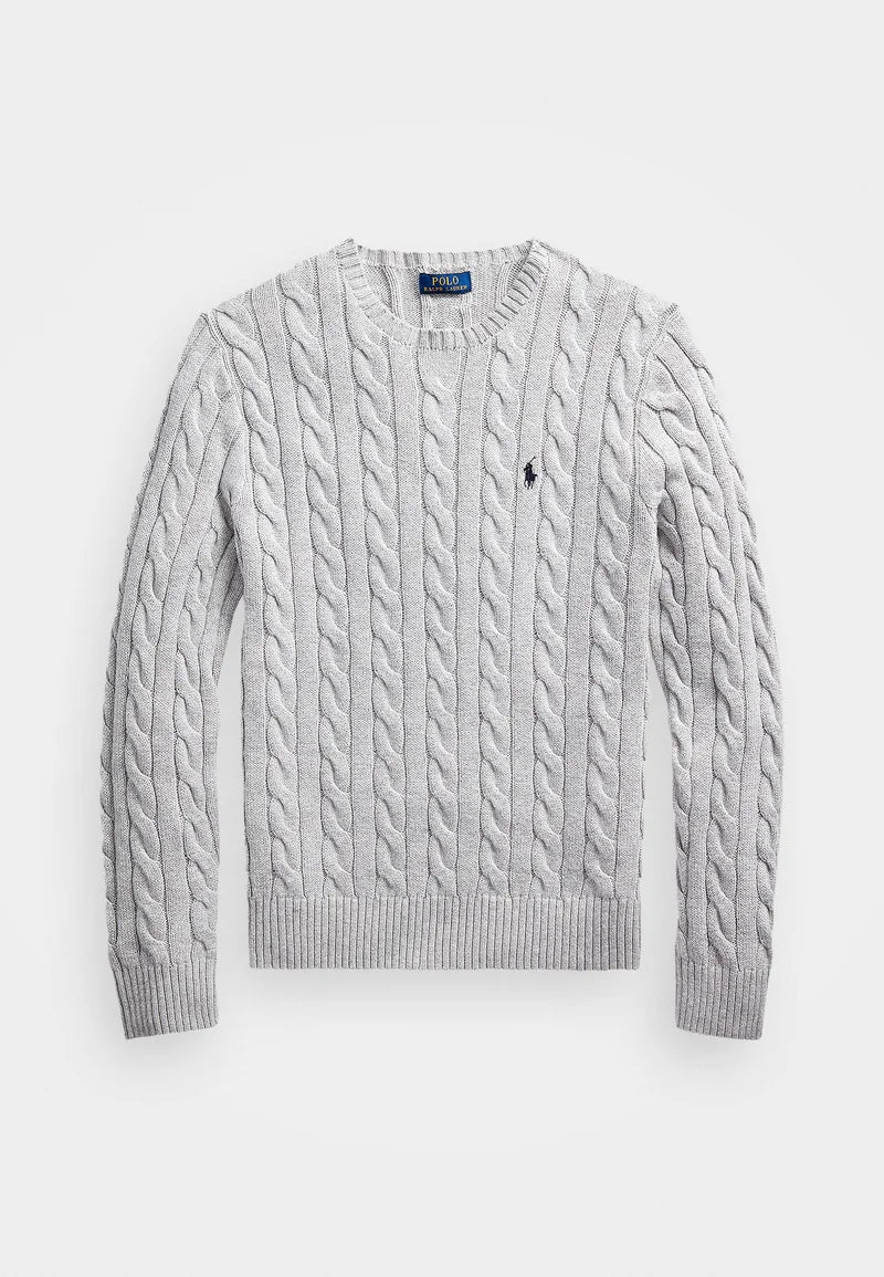 Cable knit cotton sweater