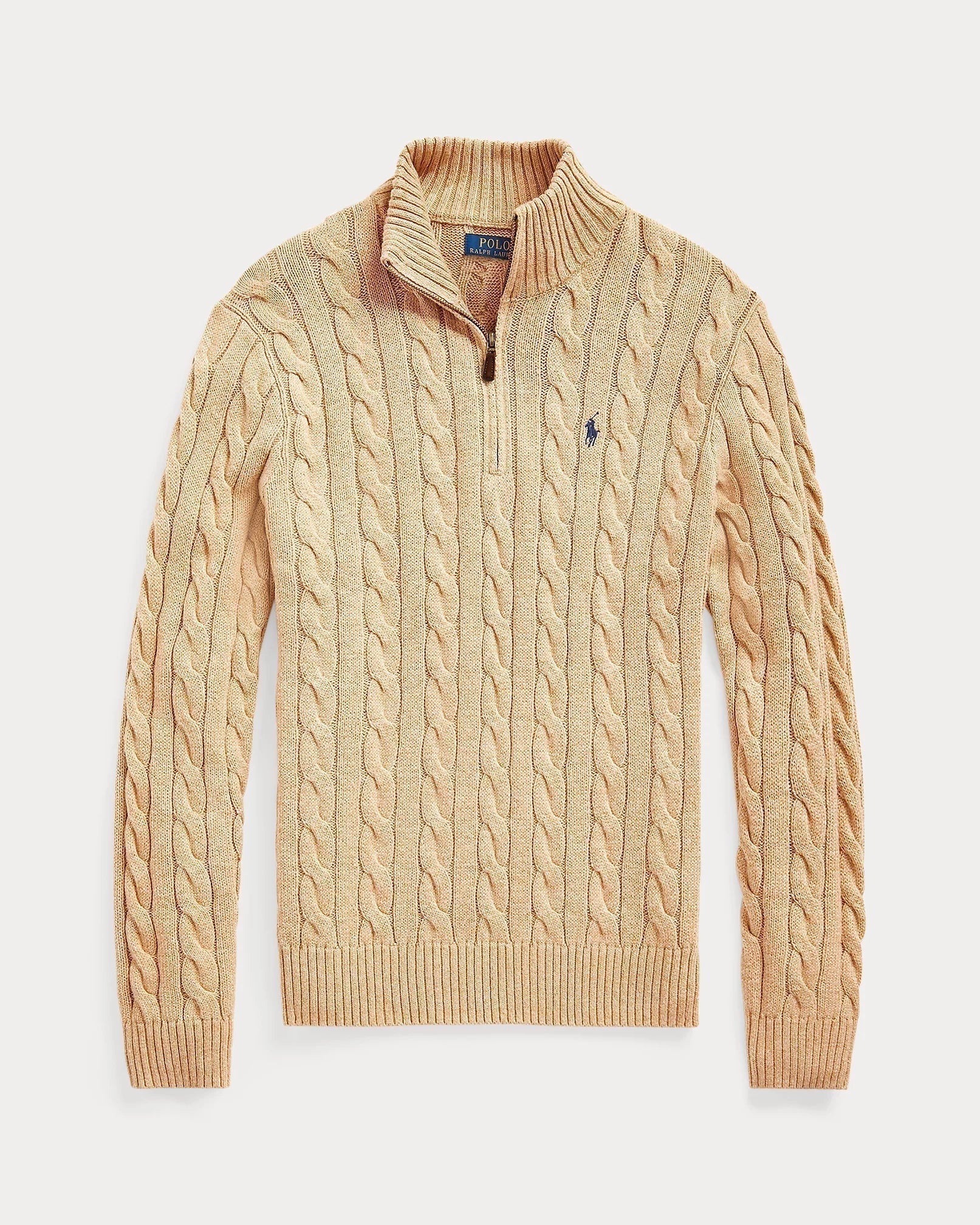 Zip-up sweater in twisted cotton